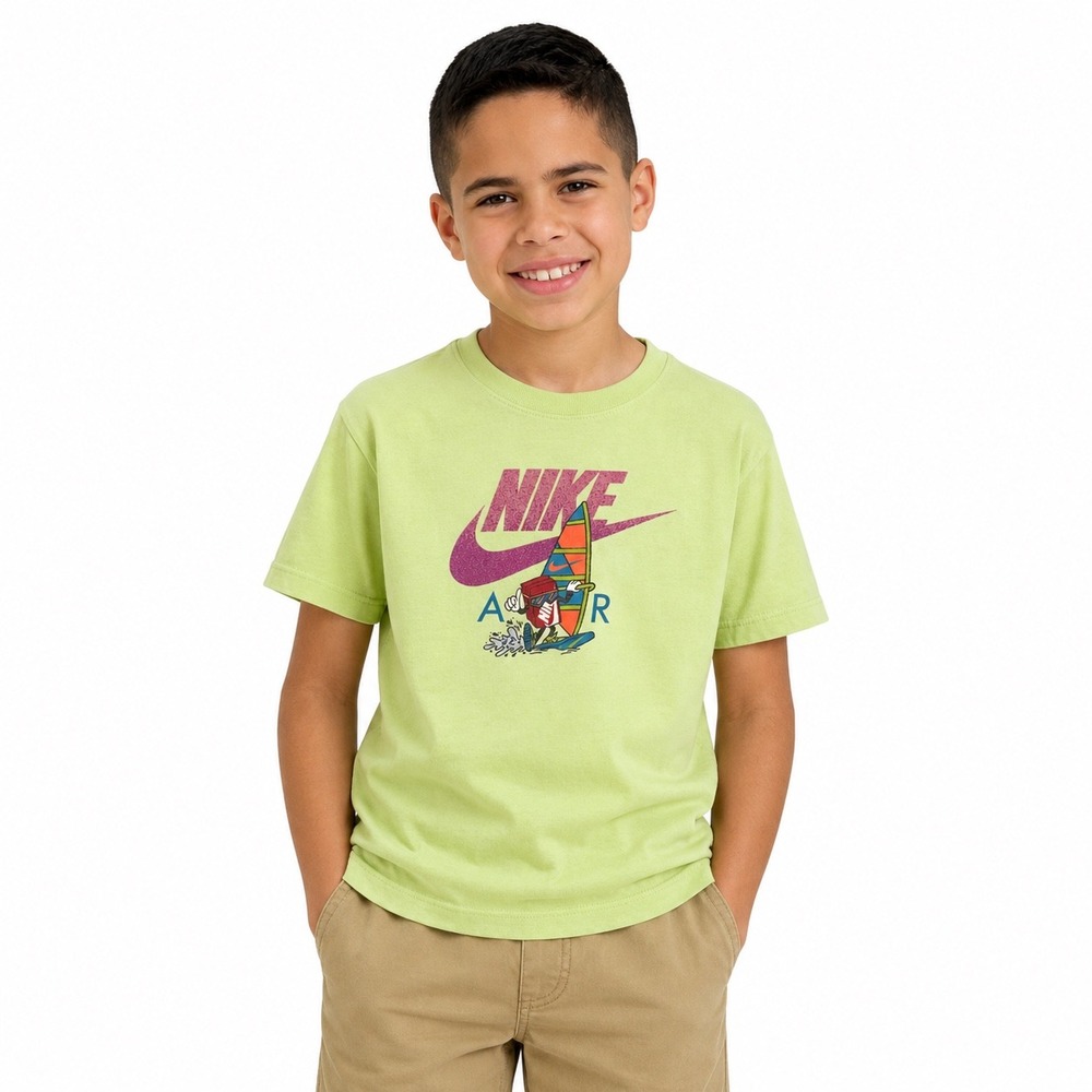 Nike T-Shirt Kids Medium Mint Green Good Nike Air Windsurfing Graphic Tee
